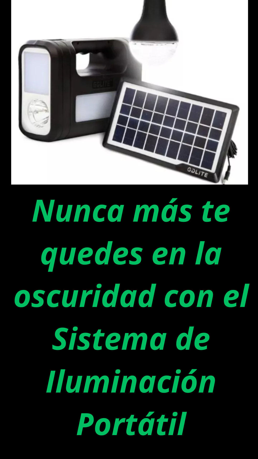 Kit Panel Solar Con Batería Y 3 Bombillos De 3w Usb 5v Radio fm