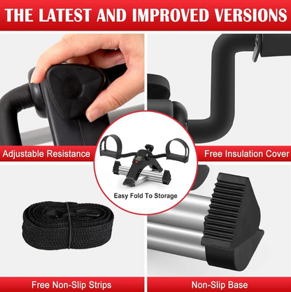 ✨ Bicicleta Estática Portátil Bajo Escritorio con Monitor LCD 📊🖥️