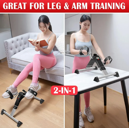 ✨ Bicicleta Estática Portátil Bajo Escritorio con Monitor LCD 📊🖥️