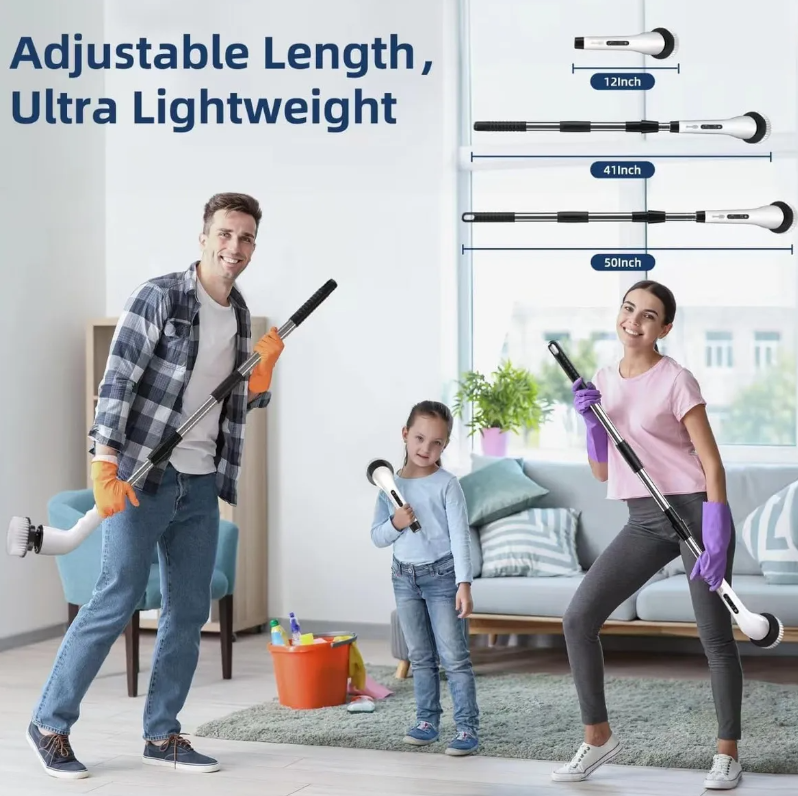 ✨¡Limpieza Rápida y Fácil!🌀 Cepillo Eléctrico Giratorio