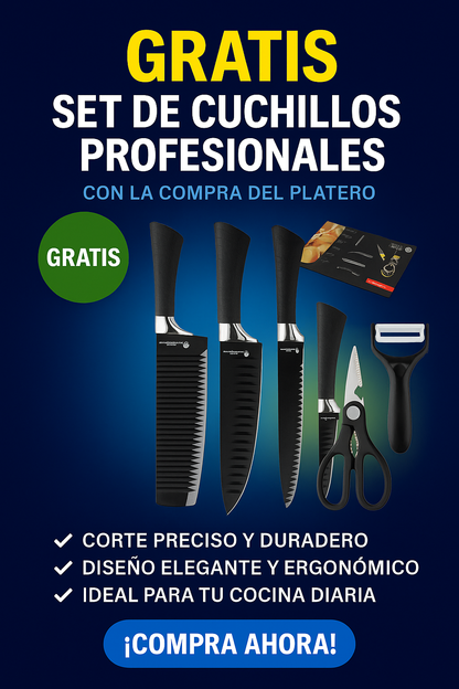 ¡Aprovecha! 🎁 Obsequiamos un Juego de Cuchillos 🗡️ con nuestro Escurridor Platero Ahorrador de Espacio de Acero Inoxidable $99.900✨🍽️