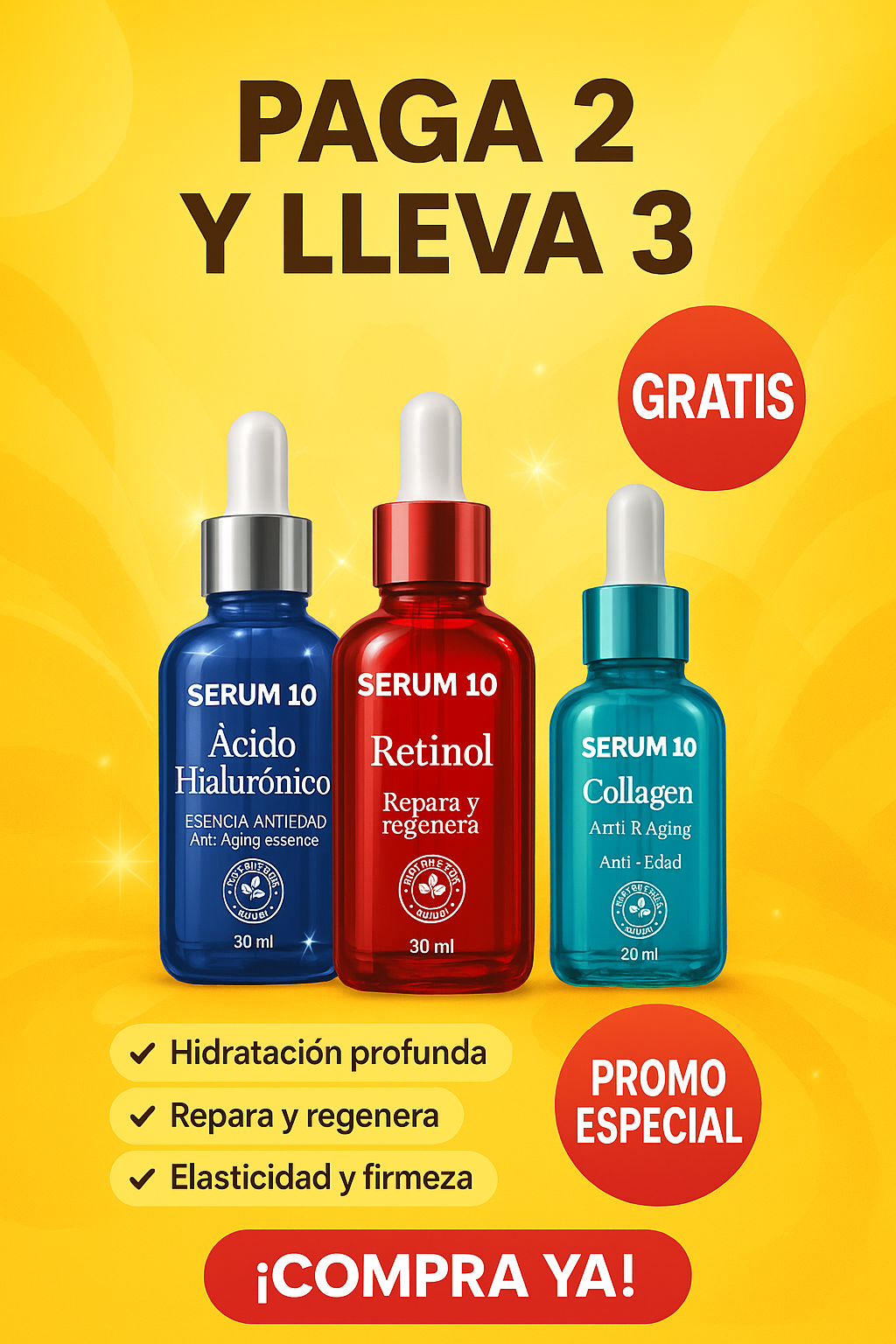 Rejuvenece hoy: Promo Anti-Edad 🧴✨ + Obsequio Llevalo por tan solo $85.000🎀🎁
