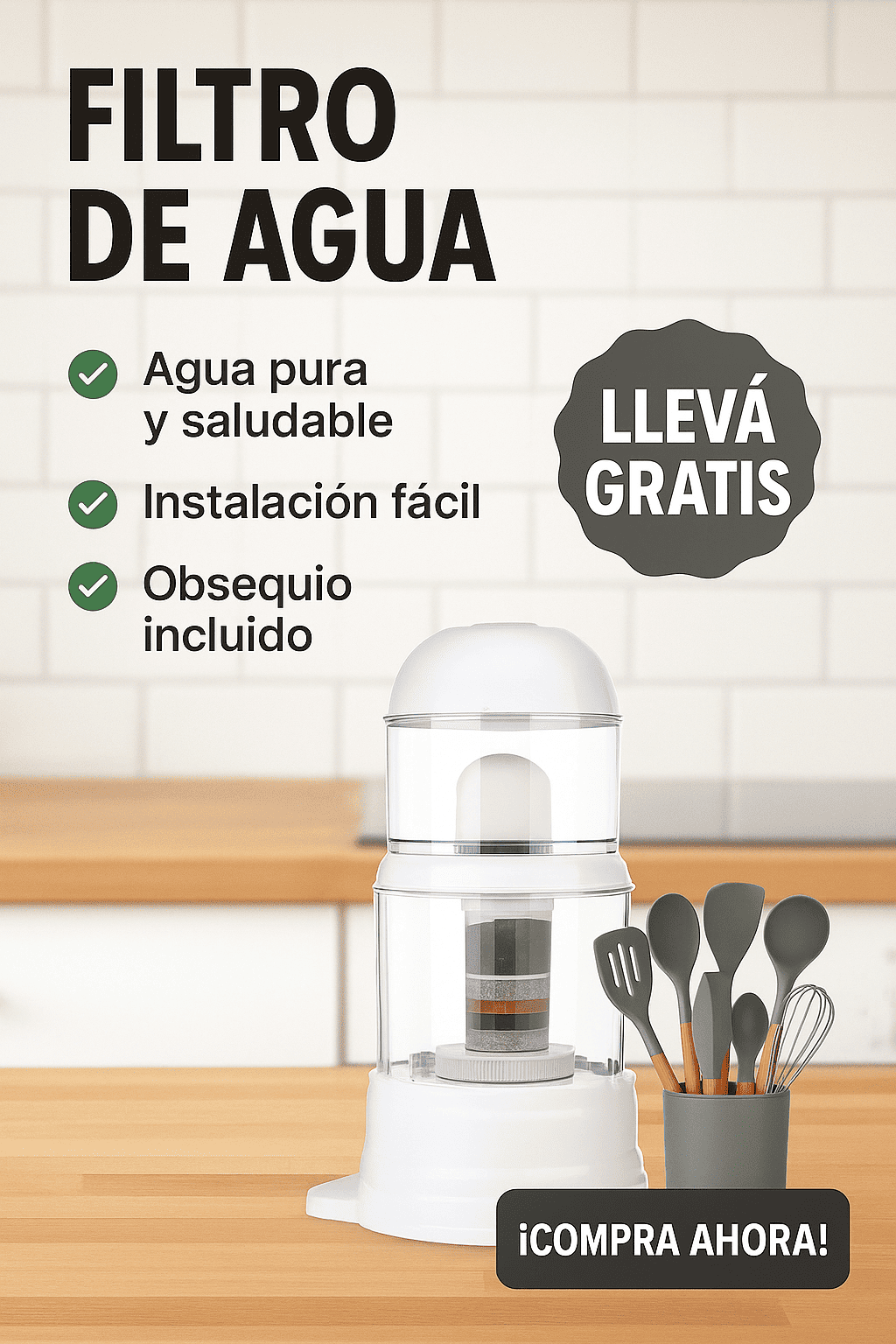 Filtro Purificador de Agua Bioenergético Completo de 14 Litros 💧✨ – Alta Eficiencia y Calidad 👍🌿
