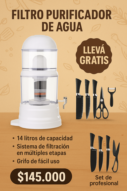 🌿💧 Filtro Purificador de Agua Bioenergético – 14 Litros 💧🌿
