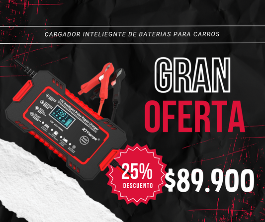 🌟 ¡Nunca más una batería muerta! Cargador Reparador 12v para Carros y Motos 🚗🔋