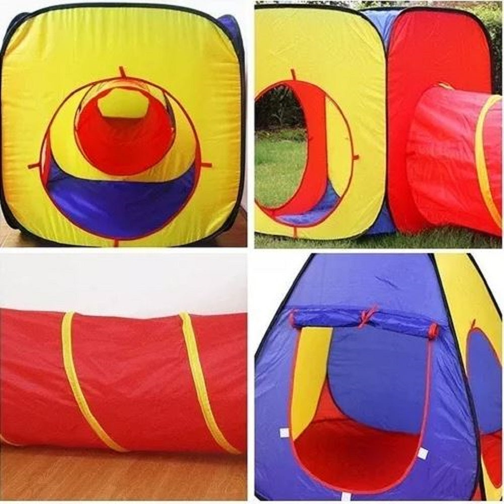 "Diversión al Aire Libre: Carpa con Túnel 3 en 1"