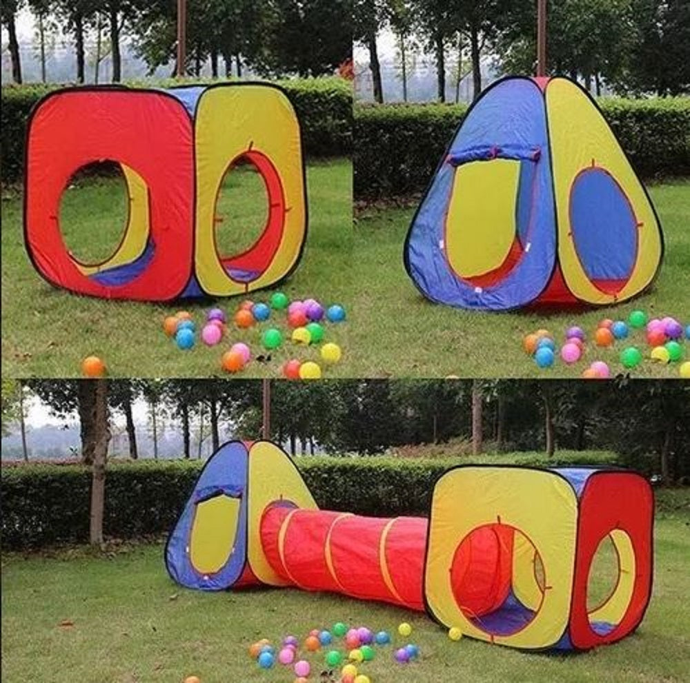 "Diversión al Aire Libre: Carpa con Túnel 3 en 1"