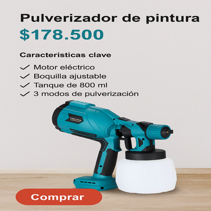 🎨✨ ¡Transforma Tus Proyectos con la Pistola de Pintar Inalámbrica 1000ml! Sin Cables y Fácil de Usar 🖌️🔋