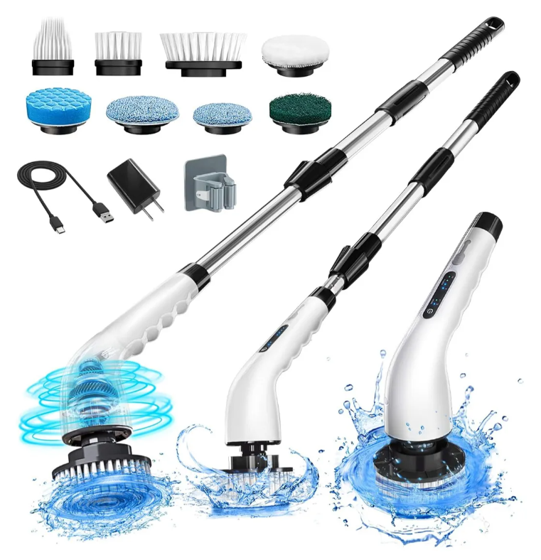 ✨¡Limpieza Rápida y Fácil!🌀 Cepillo Eléctrico Giratorio