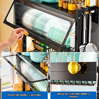 🧼🍽️Escurridor de platos 65cm con tapa: ¡Organización total! ✨🗂️🧴