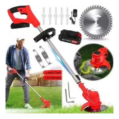 Guadañadora inalámbrica 🌱✂️ con 2 baterías recargables 🔋🔋, perfecta para mantener tu jardín en perfecto estado! 🌸🌿✨